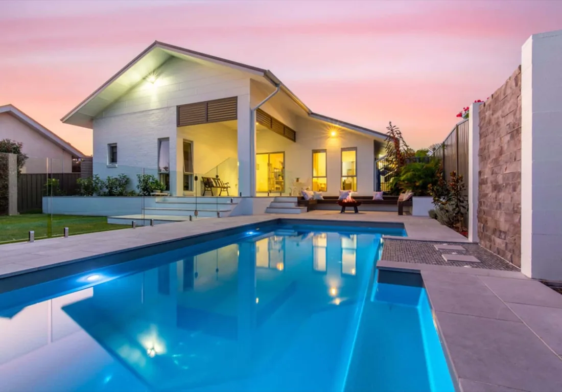 A Resort 7 fibreglass pool in Grey Spice