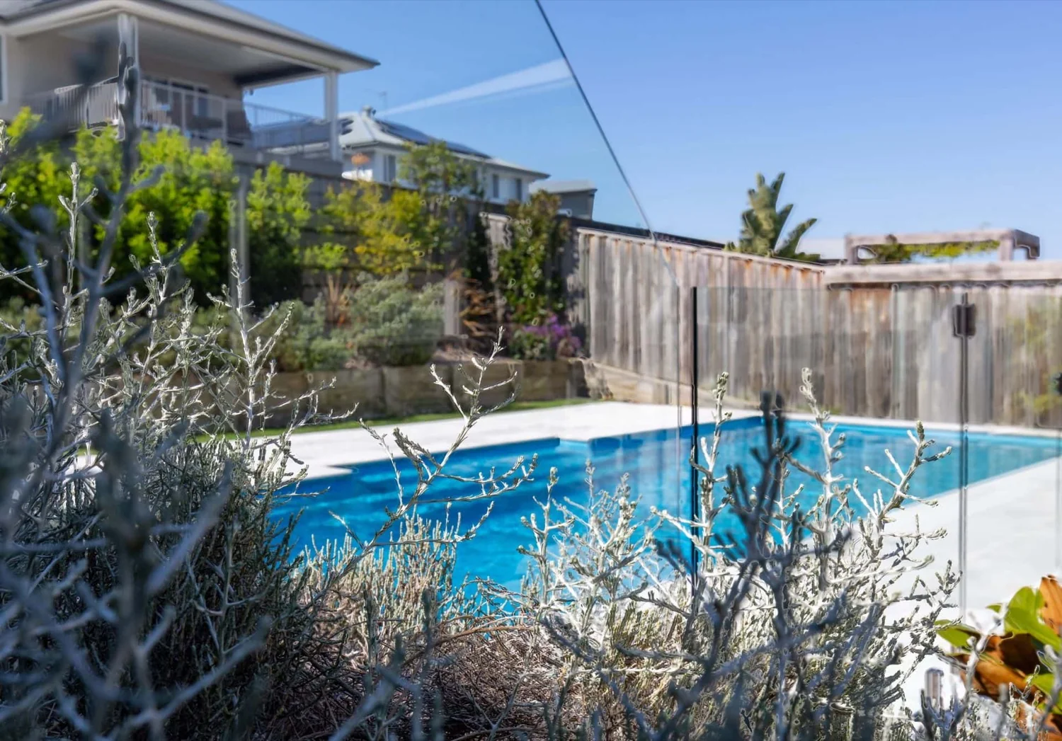 A Cosmo fibreglass pool in Blue Spice