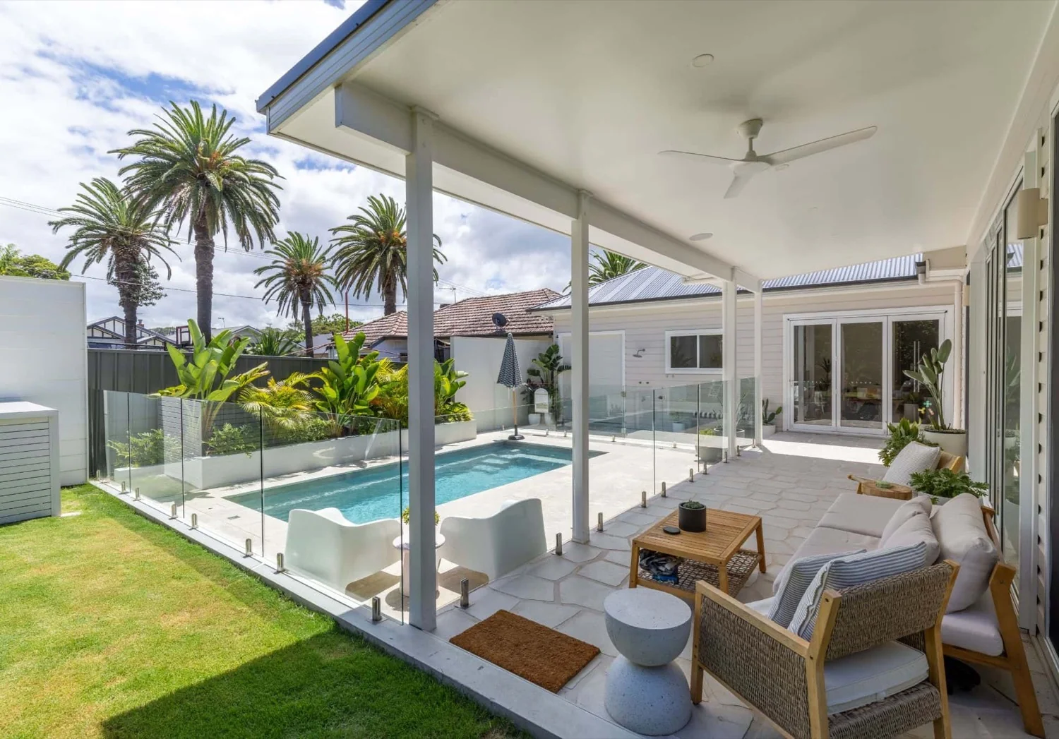 A Nova fibreglass pool in Grey Spice